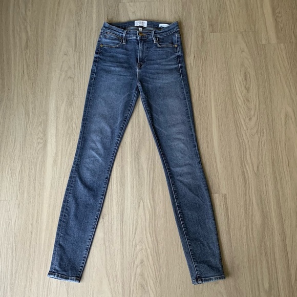 FRAME Le High Skinny Stretch Pelton Jeans Sz 25 - Picture 3 of 10